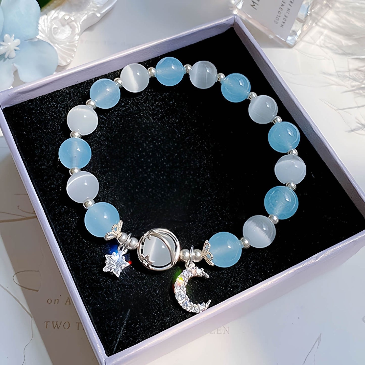 Butterfly Cat's Eye Moonstone Bracelet