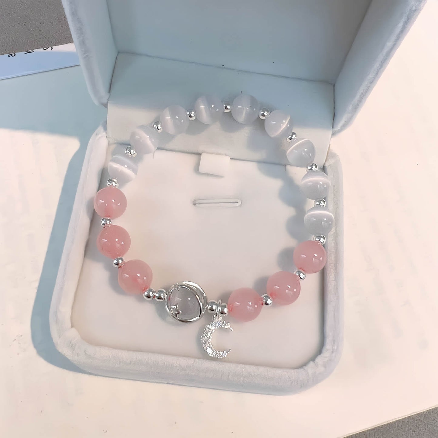 Butterfly Cat's Eye Moonstone Bracelet