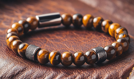 The Power and Style of Tiger Eye Beaded Leather Bracelets: A Must-Have Accessory for Men