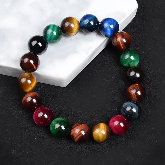 The Bracelet of Resolve – Multi-Color Tiger's Eye Beaded Bracelet