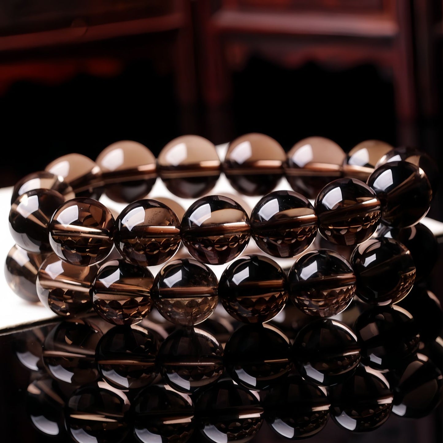 Smoky Quartz Crystal Bracelet for Protection & Grounding