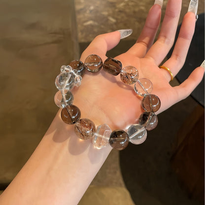 Fortune-Attracting Tea Quartz Bracelet