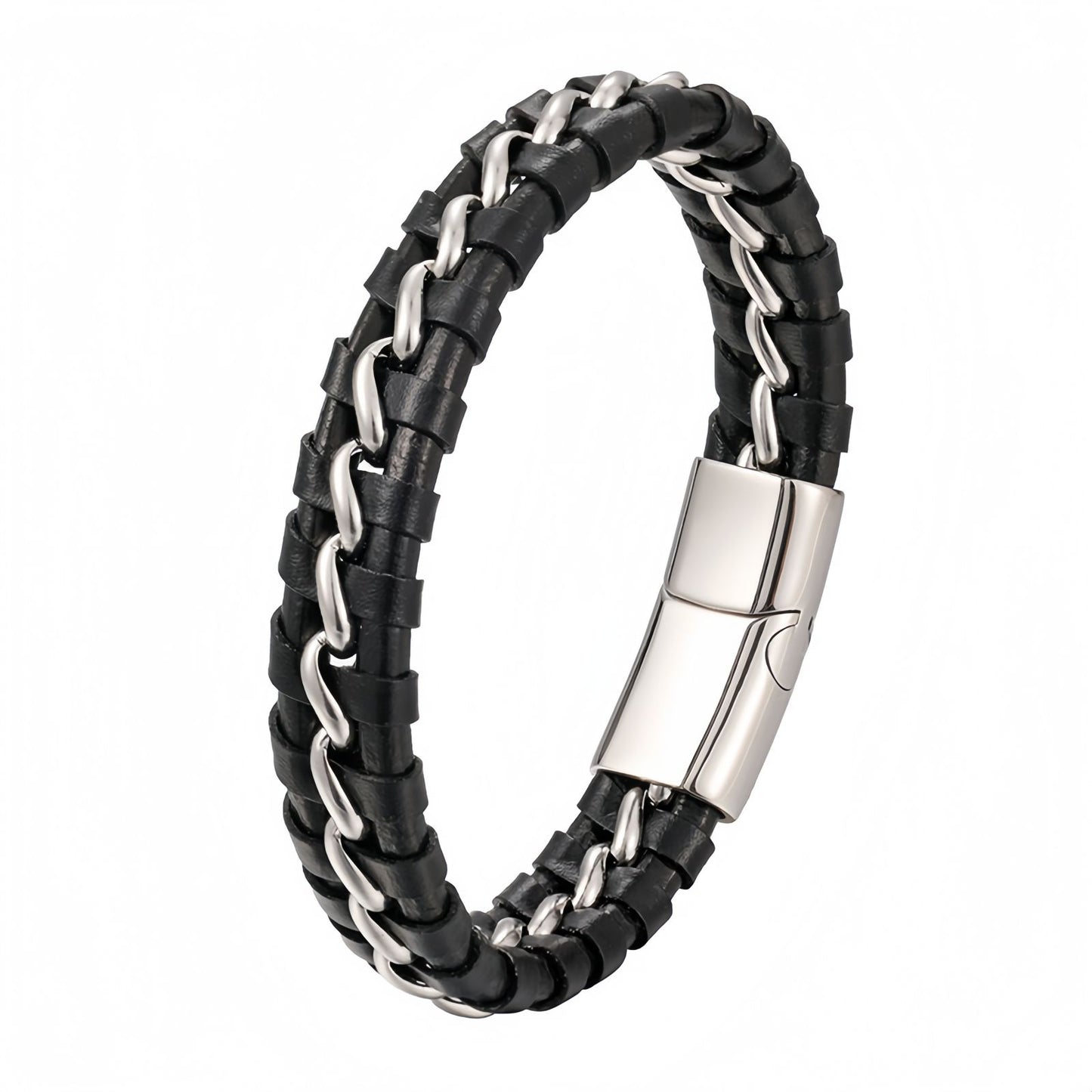 Bold Chain-Link Titanium Steel Men's Bracelet