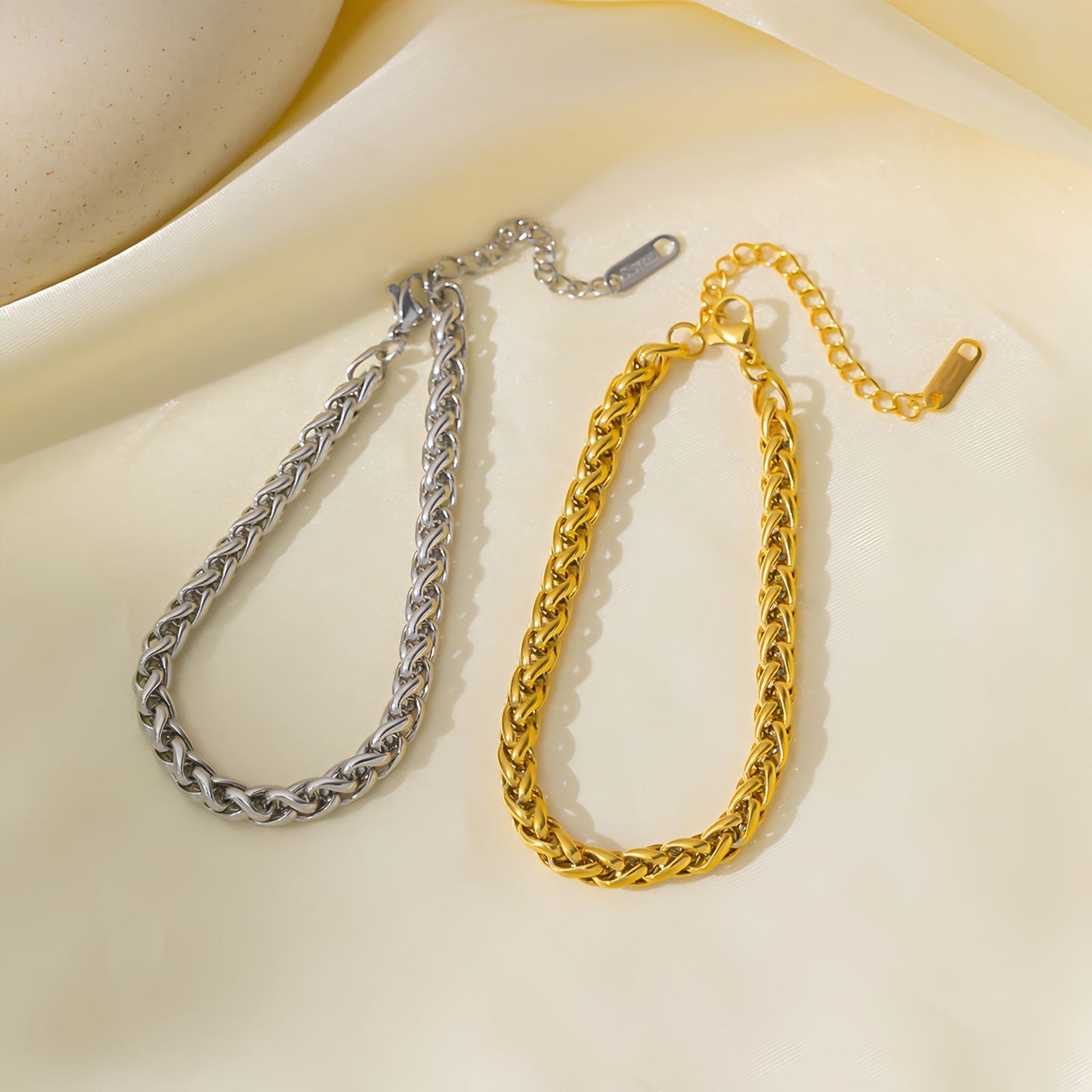 Minimalist Stainless Steel Rope Chain Bracelet