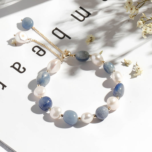 Trendy Crystal Pearl Beaded Bracelet