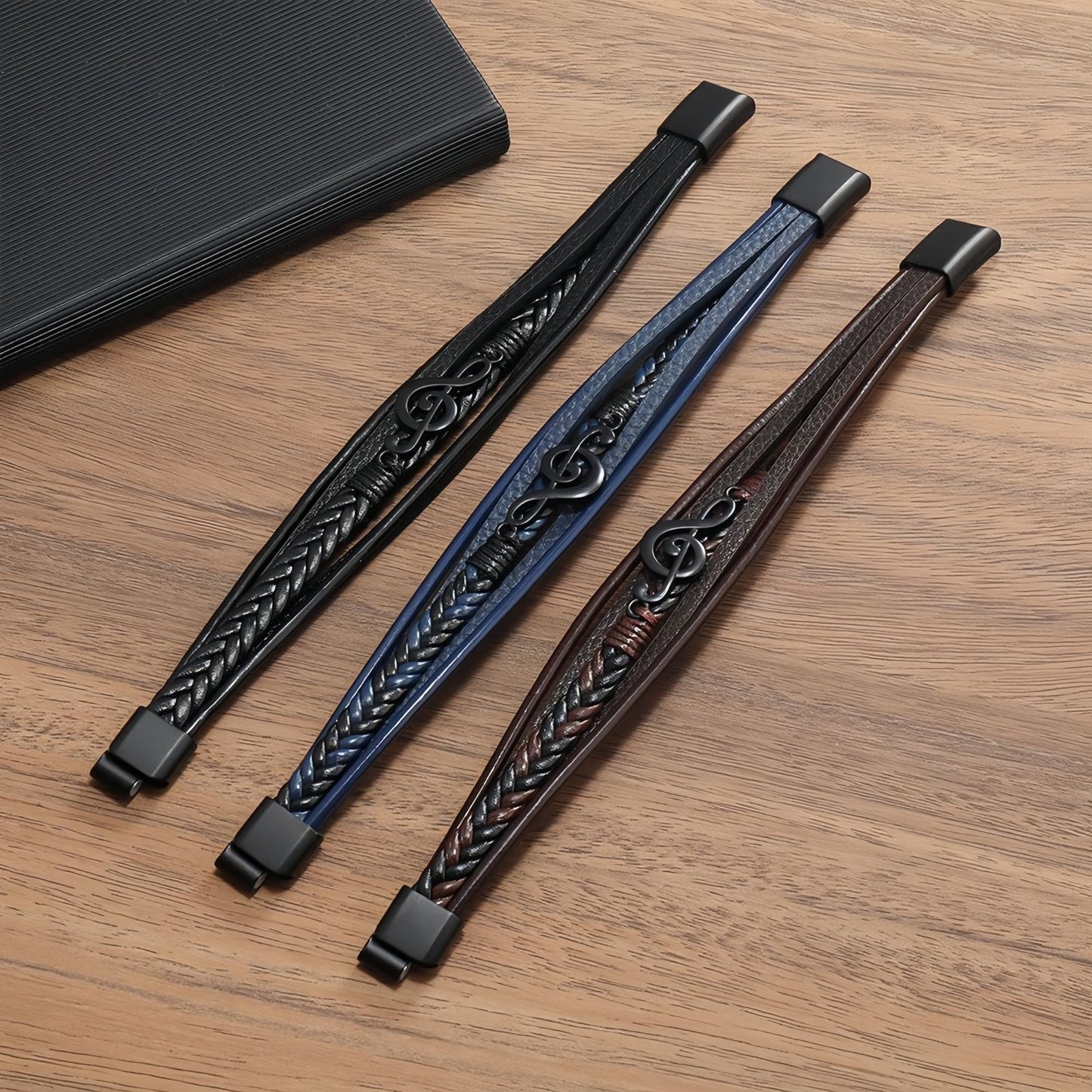 Treble Clef Multi-Layer Leather Bracelet