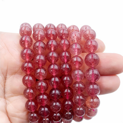 Love Attraction Strawberry Quartz Beaded Bracelet