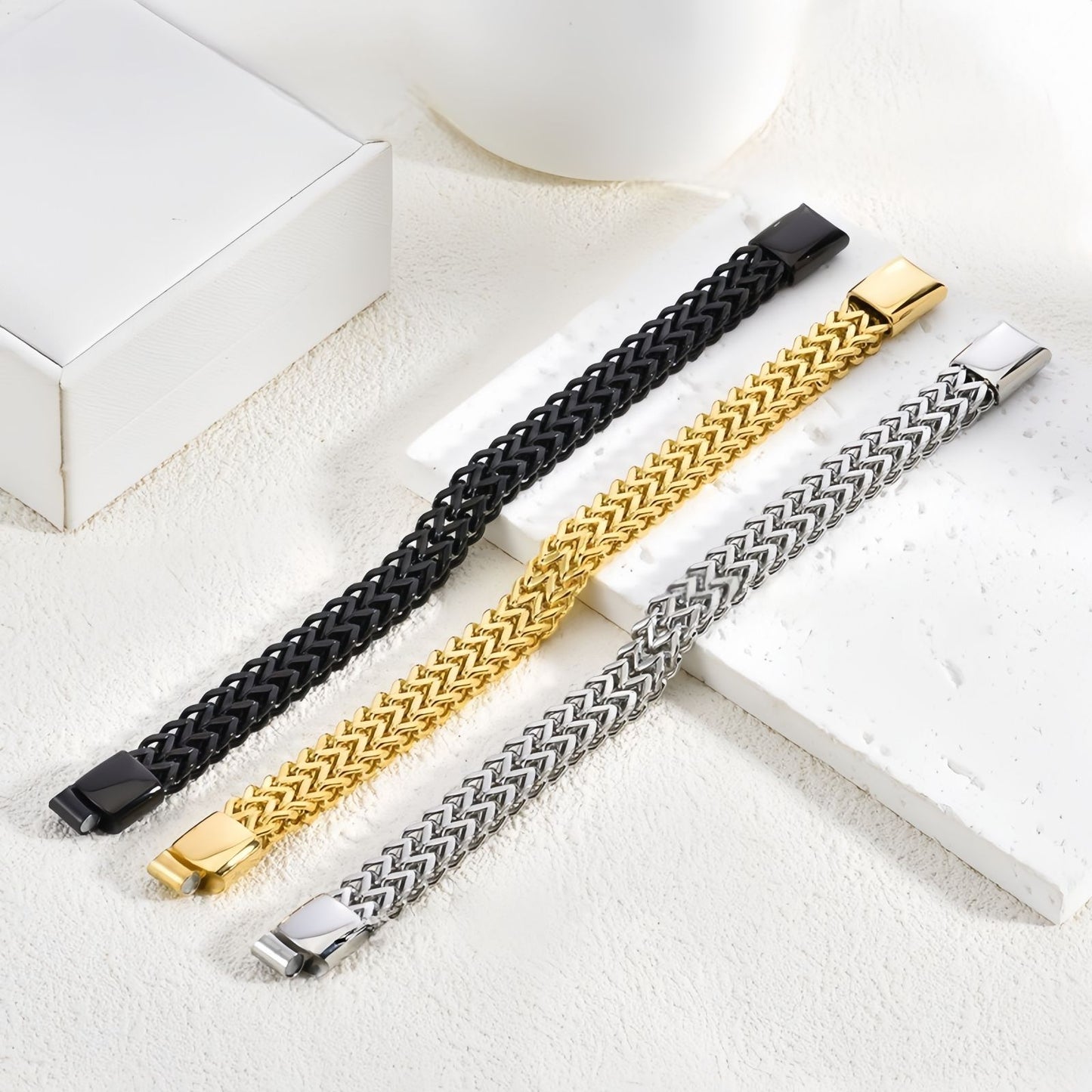 Mirror-Polished Titanium Steel Men's Bracelet