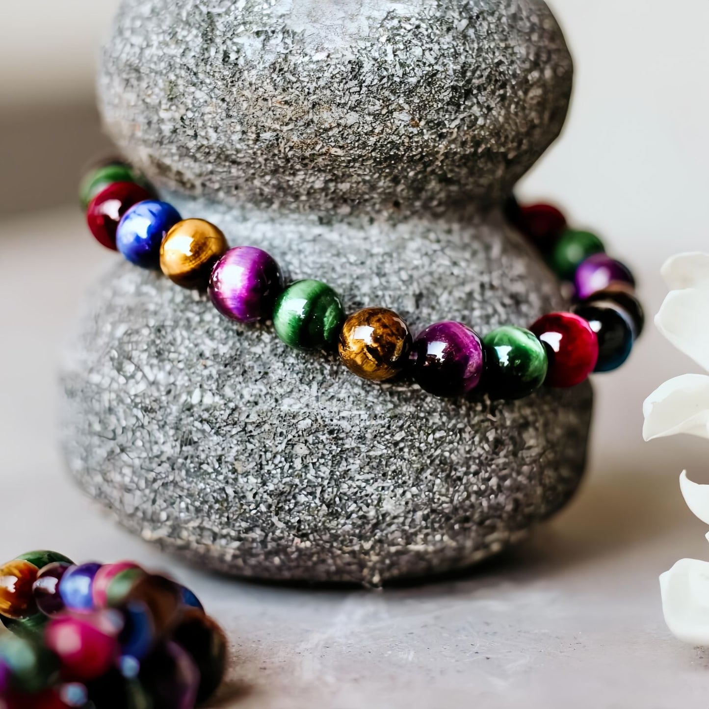 The Bracelet of Resolve – Multi-Color Tiger's Eye Beaded Bracelet