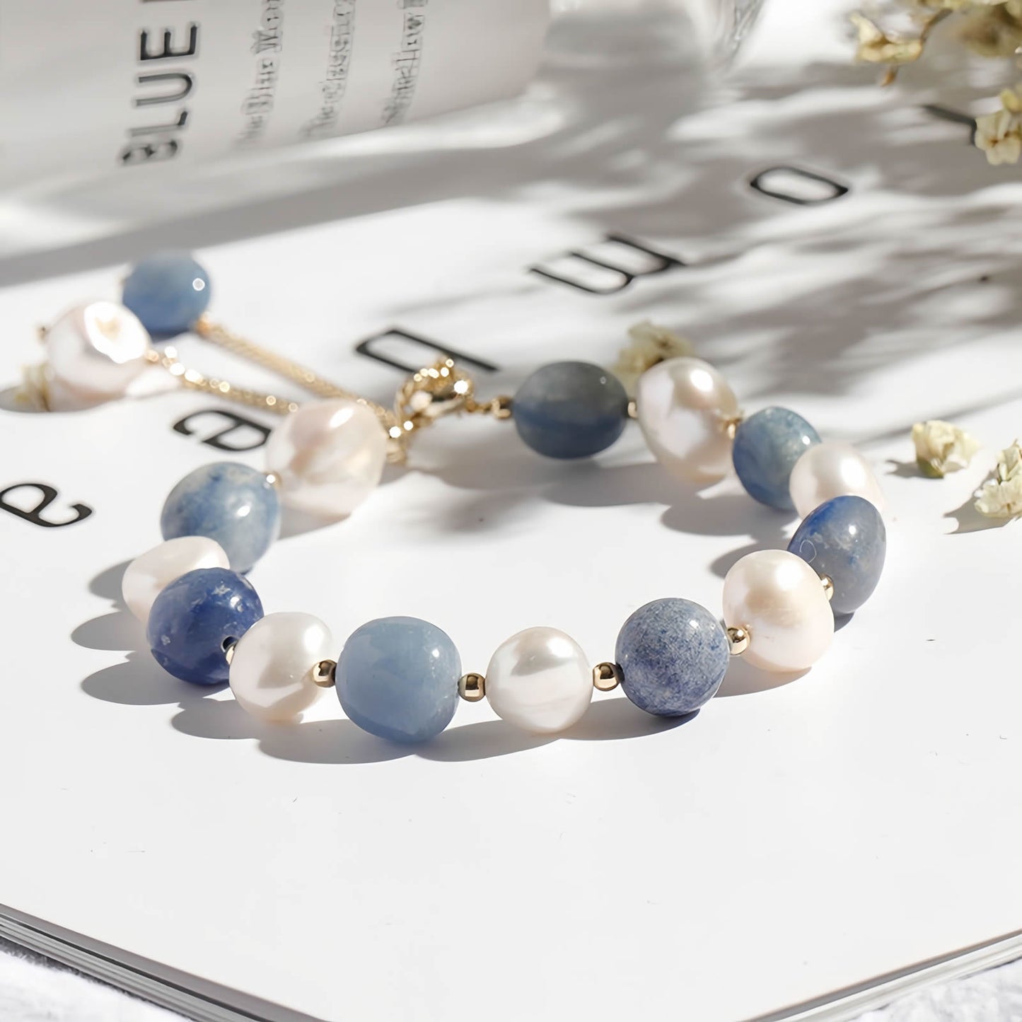 Trendy Crystal Pearl Beaded Bracelet