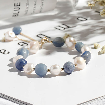 Trendy Crystal Pearl Beaded Bracelet