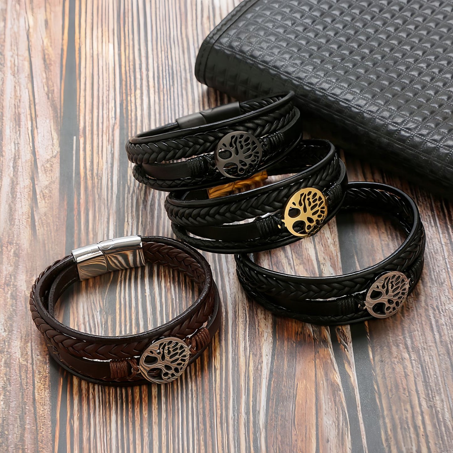 Tree of Life Leather Bracelet for Men