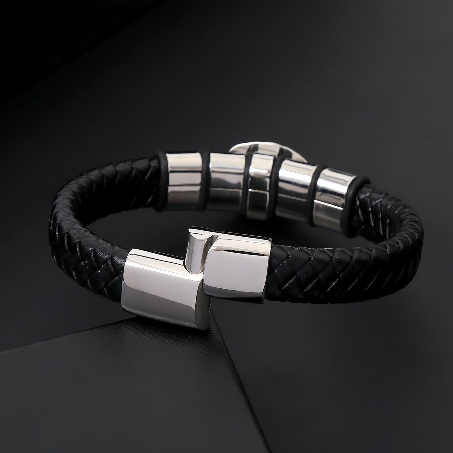 Tiger Eye Inlay Men's Bracelet