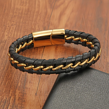 Bold Chain-Link Titanium Steel Men's Bracelet