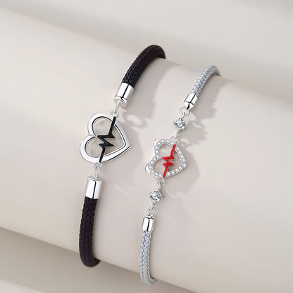 Heartbeat Signal Couple Bracelet