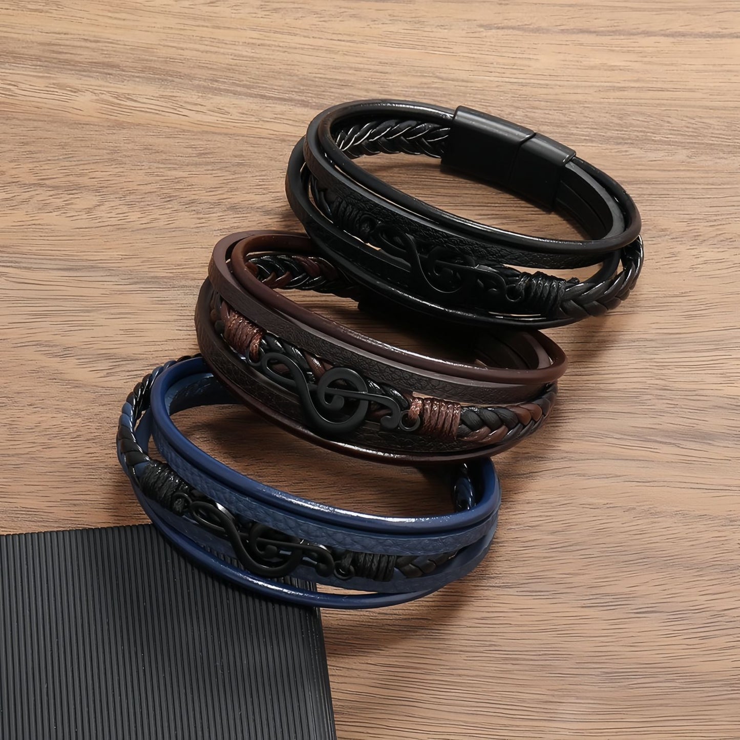 Treble Clef Multi-Layer Leather Bracelet