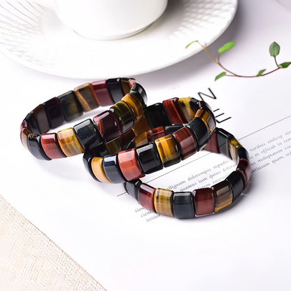The Determination Bracelet – Multi-Color Tiger’s Eye Tile Bracelet