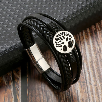 Tree of Life Leather Bracelet for Men