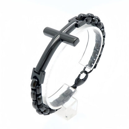 Cross Bar Curb Chain Bracelet