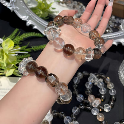 Fortune-Attracting Tea Quartz Bracelet