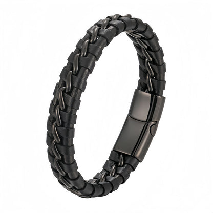 Bold Chain-Link Titanium Steel Men's Bracelet