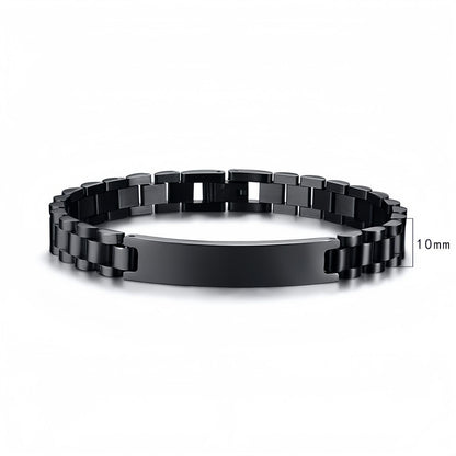 Men’s Curved Plate Chain Bracelet