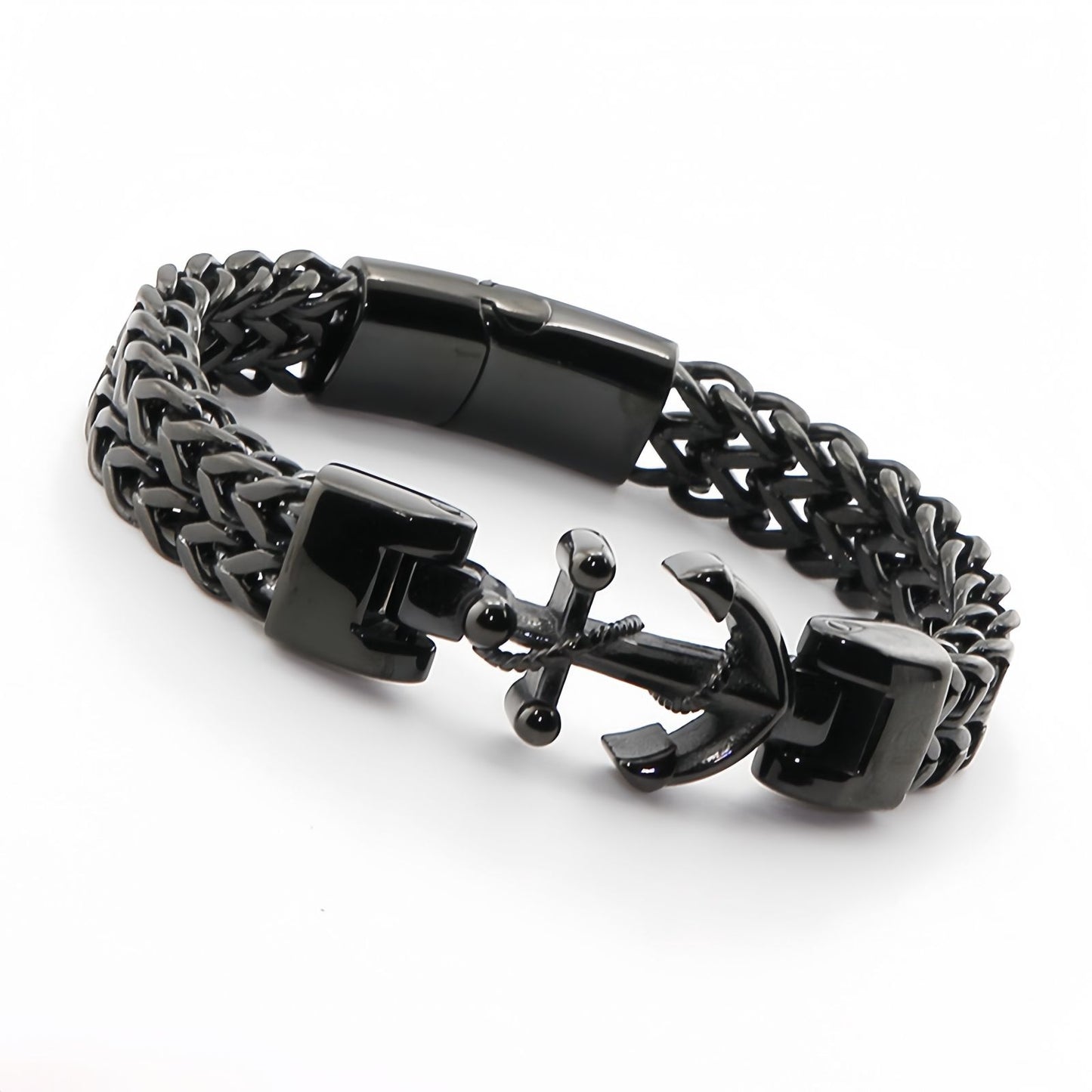 Anchor-Lock Titanium Steel Men's Bracelet