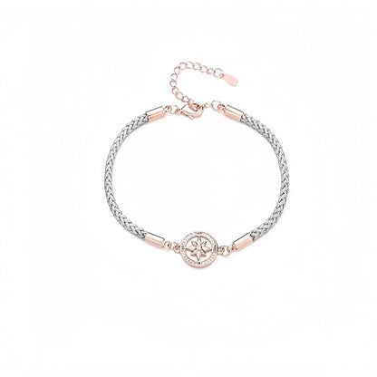 Eight-Point Star Compass Couple Bracelet