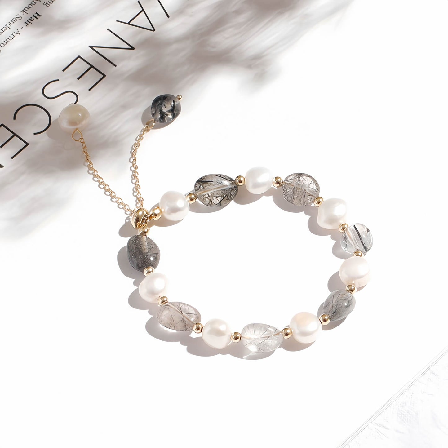Trendy Crystal Pearl Beaded Bracelet