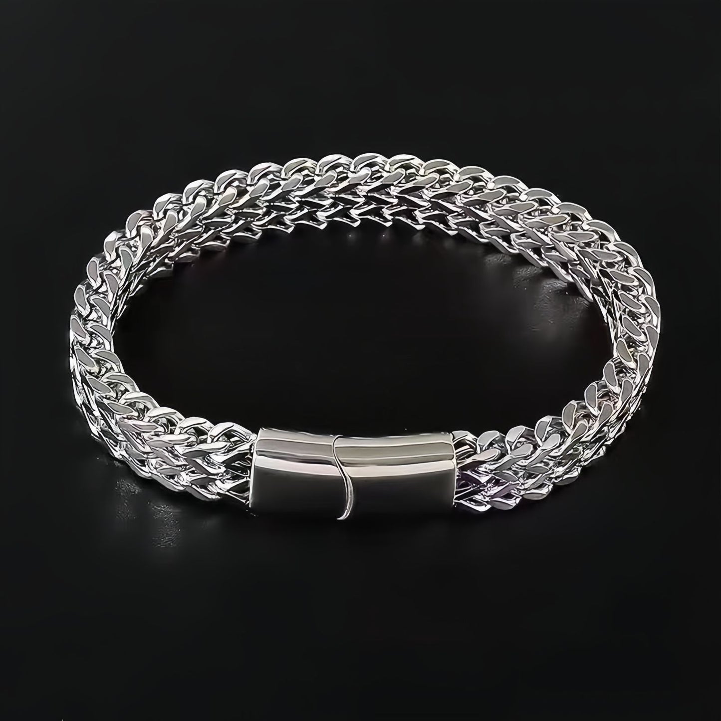 Mirror-Polished Titanium Steel Men's Bracelet