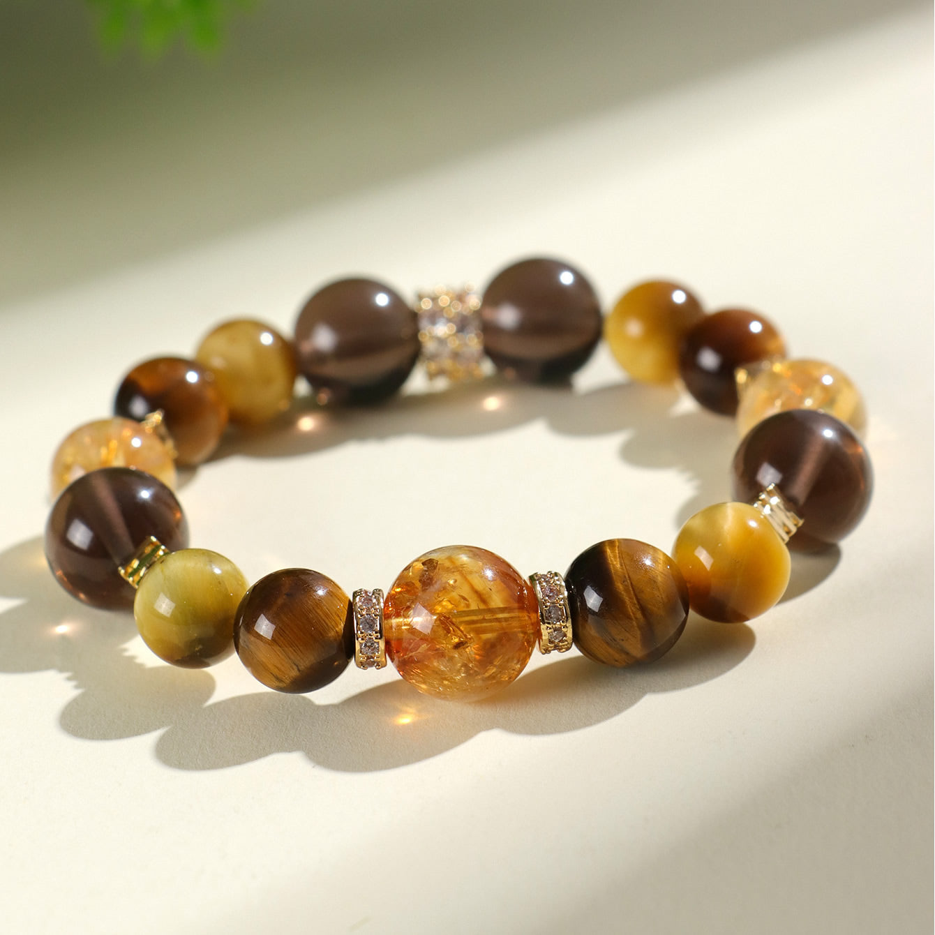 Golden Tiger Eye Yellow Tower Crystal Bracelet