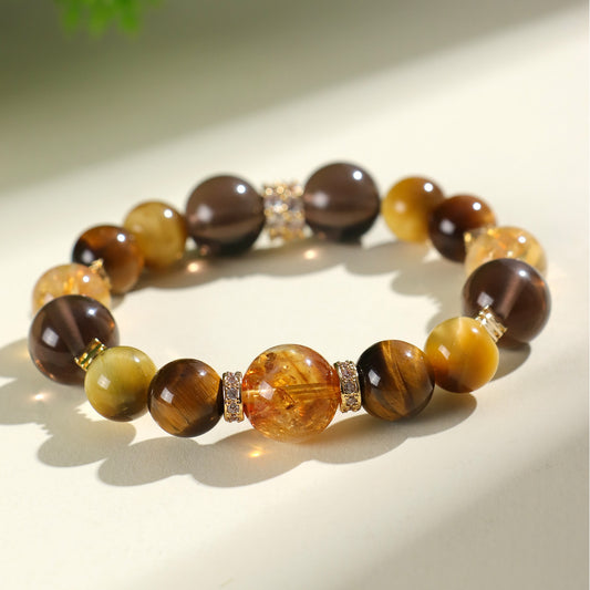 Golden Tiger Eye Yellow Tower Crystal Bracelet