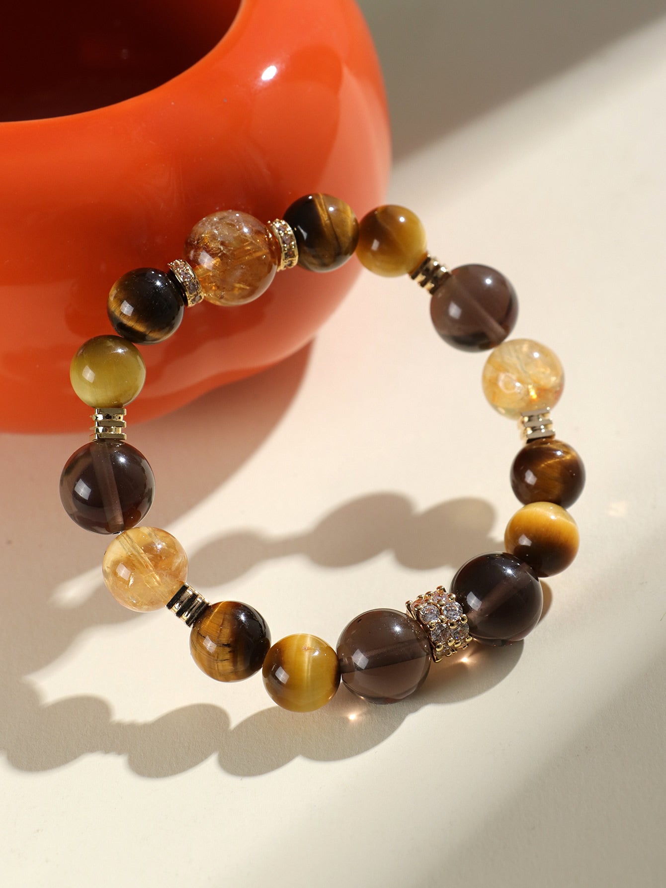 Golden Tiger Eye Yellow Tower Crystal Bracelet