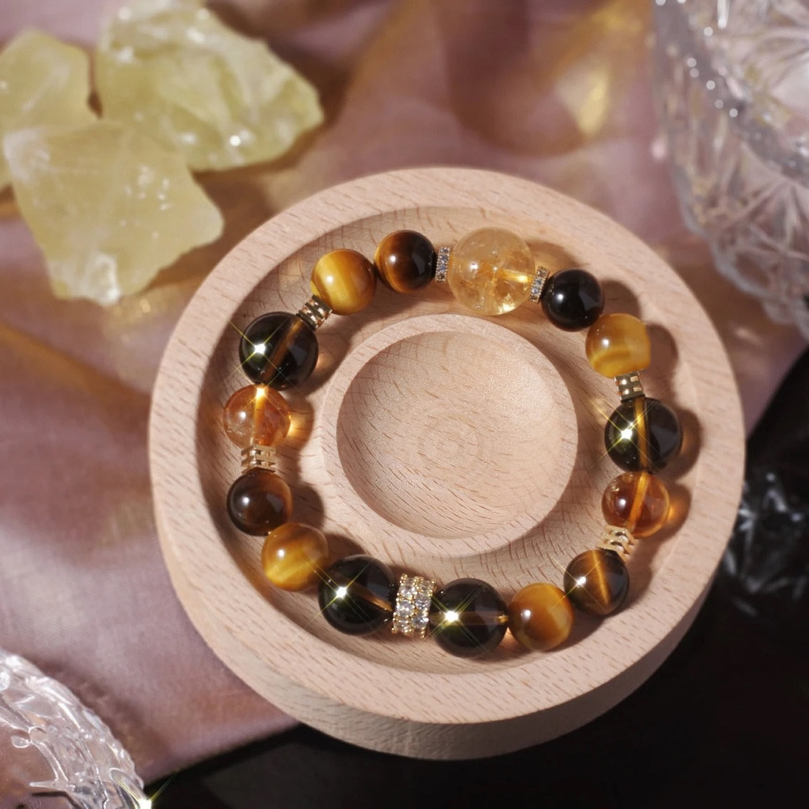 Golden Tiger Eye Yellow Tower Crystal Bracelet